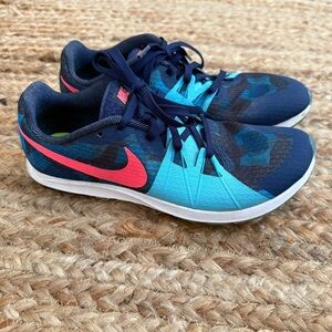 Women’s Nike Size 8 Blue & Pink Rival XC Racing Spikes Track Shoes
